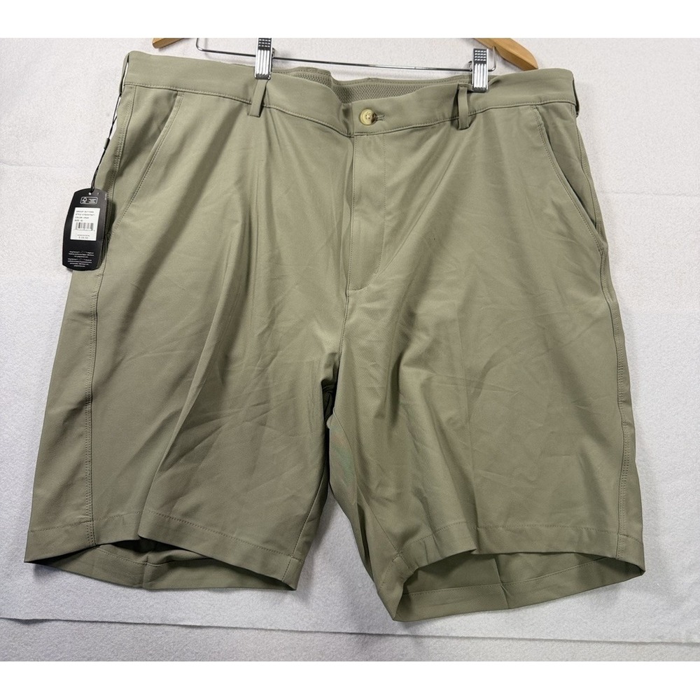 Greg Norman Men's 42 Khaki Golf Shorts Performance Stretch NWT
